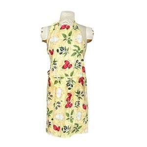 NWT Vintage Kay Dee Designs Bella Cucina Apron Cotton Tomato Garlic Olive Yellow